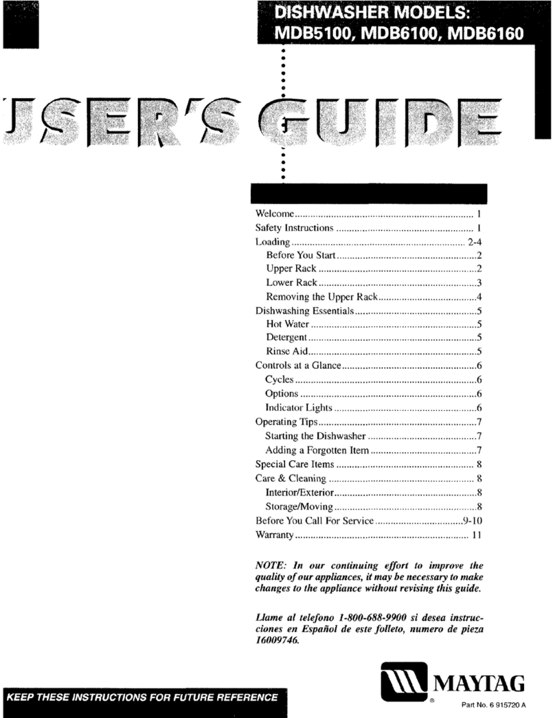 Maytag MDB5100 Bedienungsanleitung Maytag MDB5100 Bedienungsanleitung