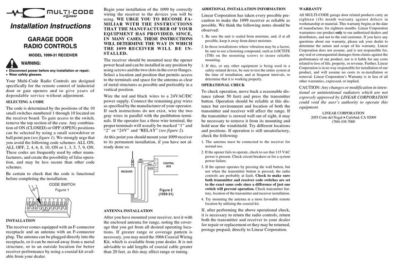 Linear MULTI-CODE 1099-31 Bedienungsanleitung