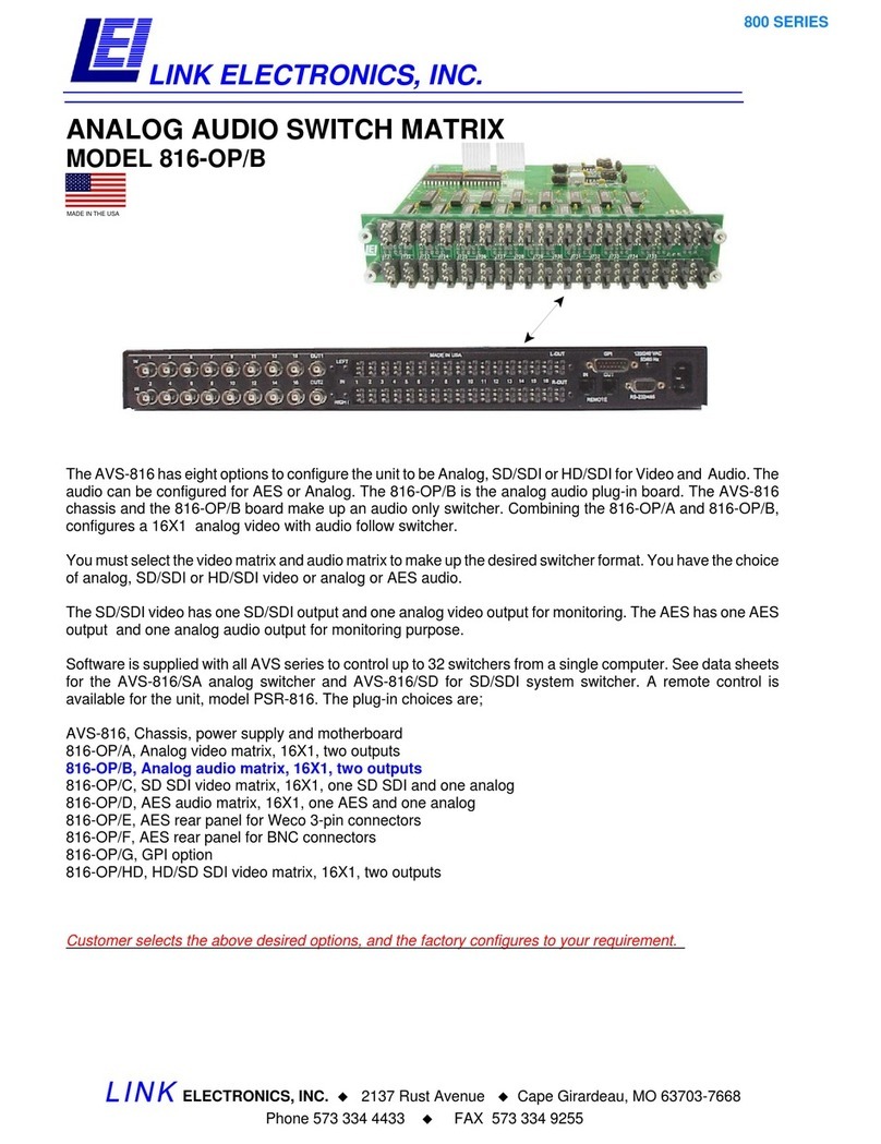 Link electronics 816-OP/B Bedienungsanleitung