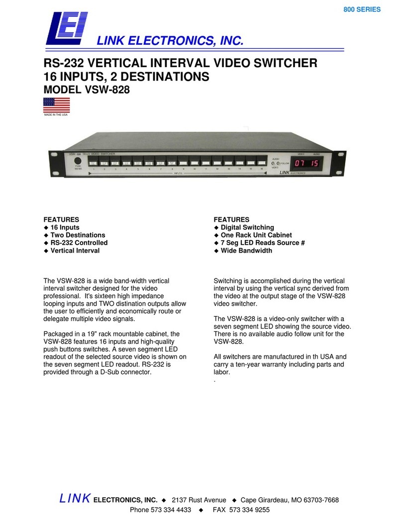 Link electronics VSW-828 Bedienungsanleitung