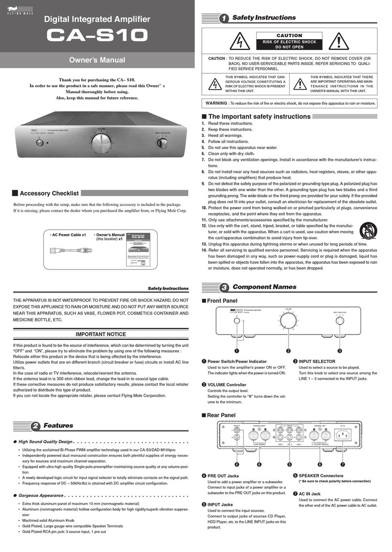 Flying Mole CA-S10 Bedienungsanleitung