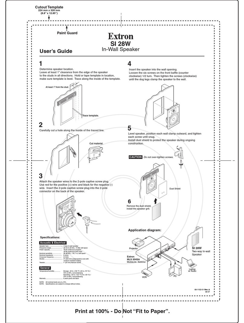 Extron electronics SI 28W Bedienungsanleitung