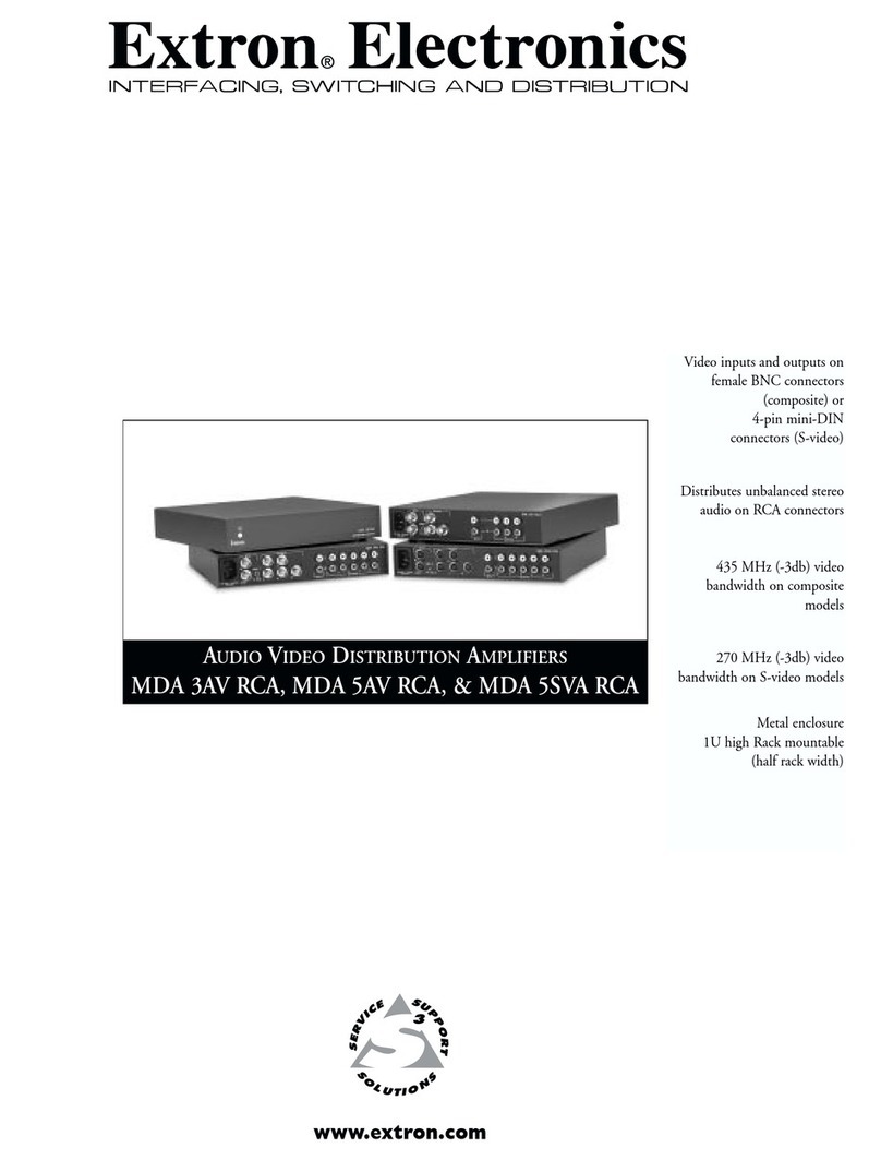 Extron electronics MDA 3AV RCA Bedienungsanleitung