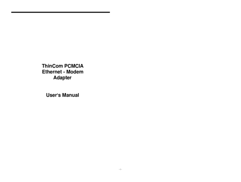 EXP Computer ThinCom ThinCom PCMCIA Ethernet Modem... Bedienungsanleitung EXP Computer ThinCom ThinCom PCMCIA Ethernet Modem... Bedienungsanleitung