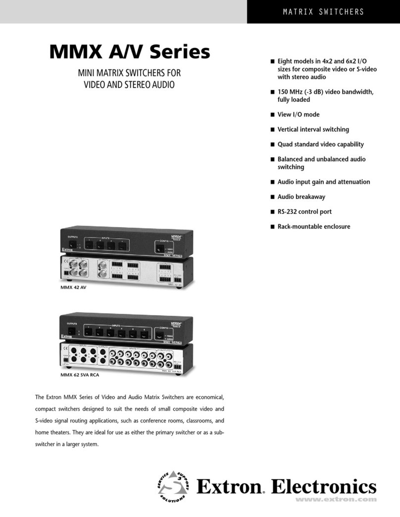 Extron electronics MMX 42 AV RCA Bedienungsanleitung