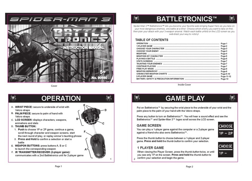 Techno Source Spider-man 3 BattleTronics 90660 Bedienungsanleitung