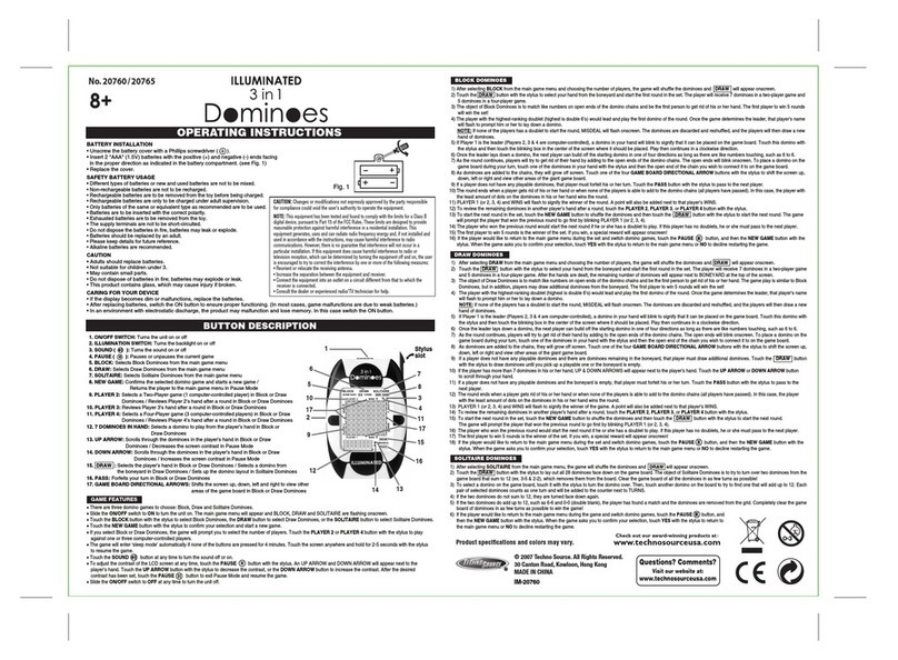 Techno Source 20765 Bedienungsanleitung