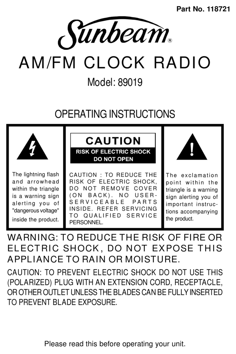 Sunbeam 89019 Bedienungsanleitung