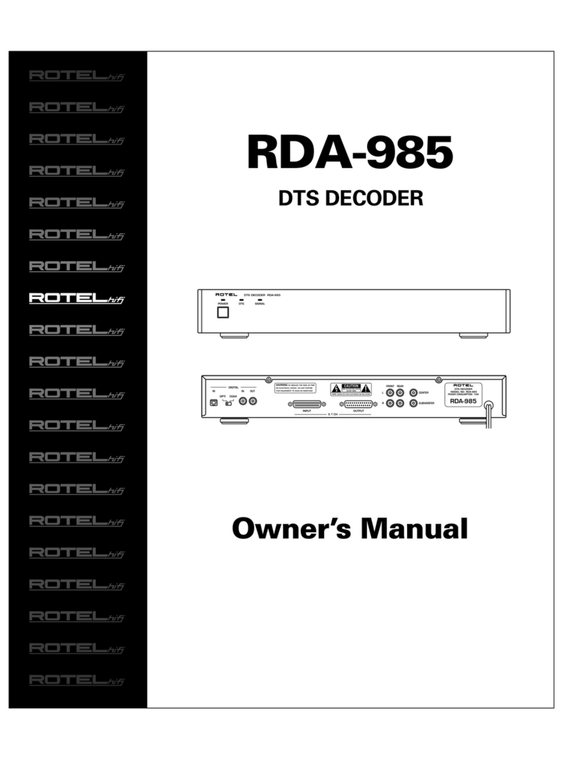 Rotel RDA-985 Bedienungsanleitung