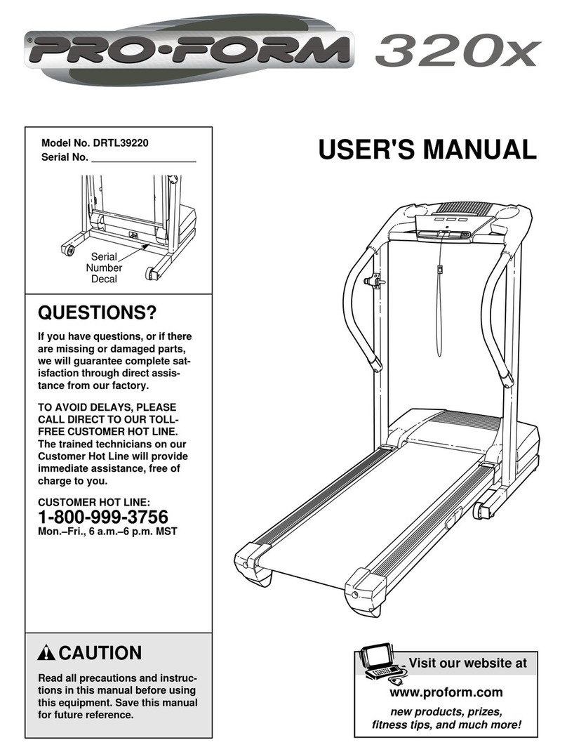 Pro-Form 320x Bedienungsanleitung