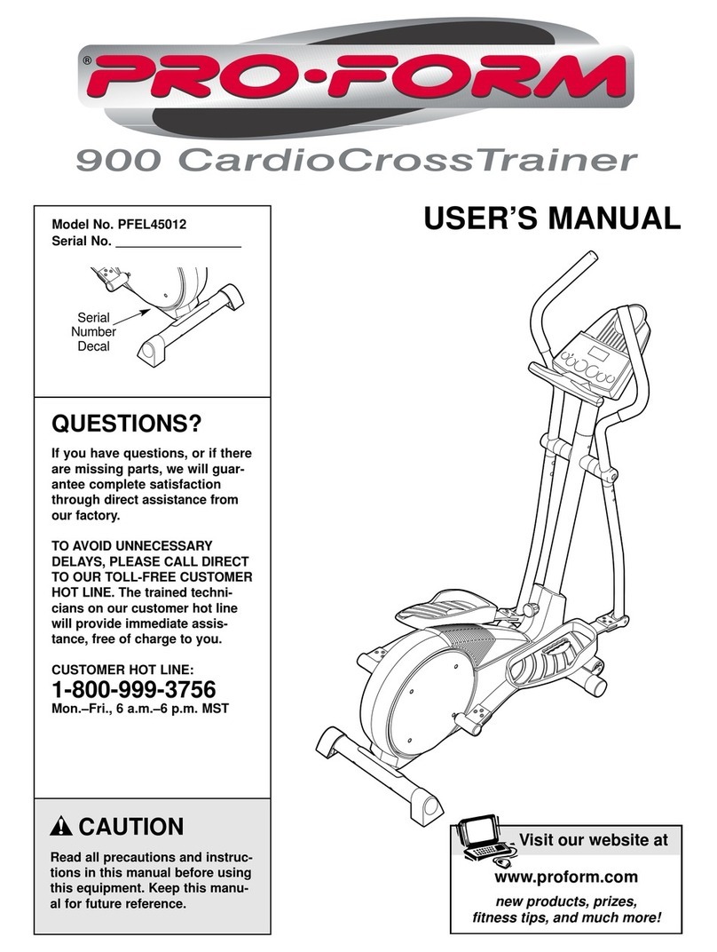 Pro-Form PFEL45012 Bedienungsanleitung