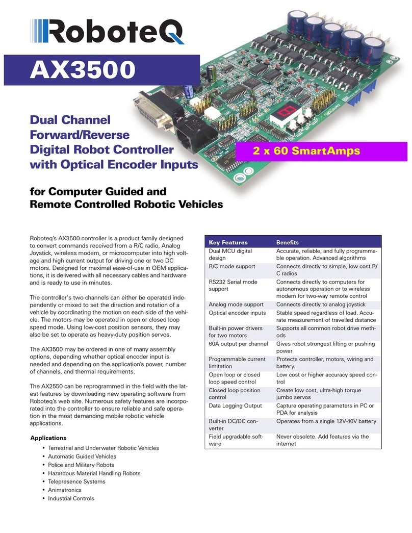RoboteQ AX3500 Bedienungsanleitung RoboteQ AX3500 Bedienungsanleitung