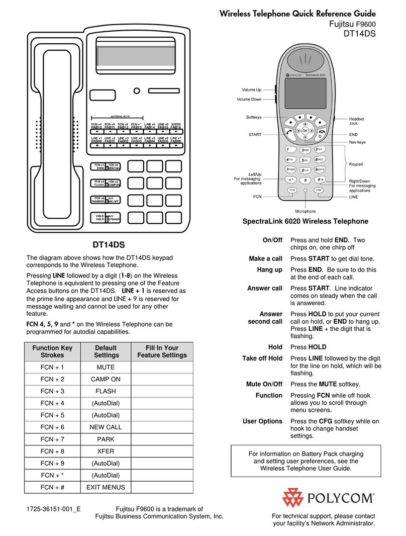 Polycom SpectraLink 6020 Bedienungsanleitung