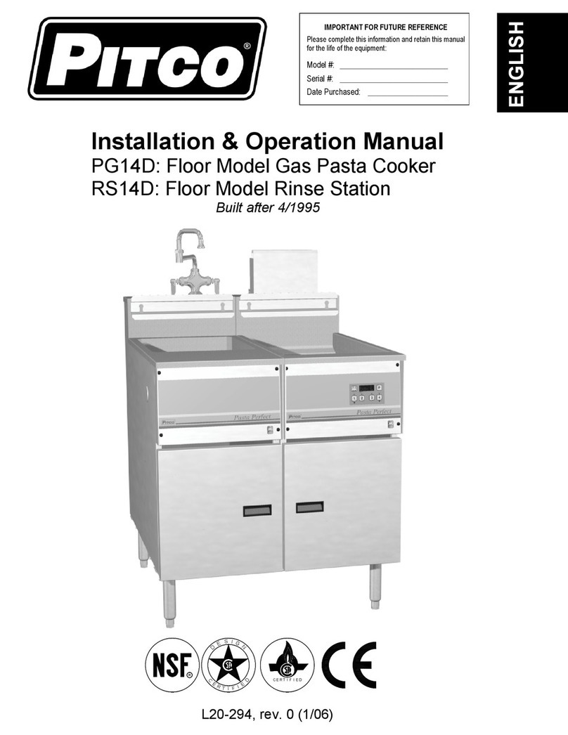 Pitco PG14D Bedienungsanleitung