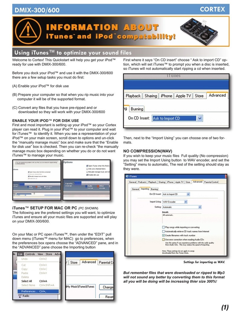 Cortex DMIX-300 Leitfaden