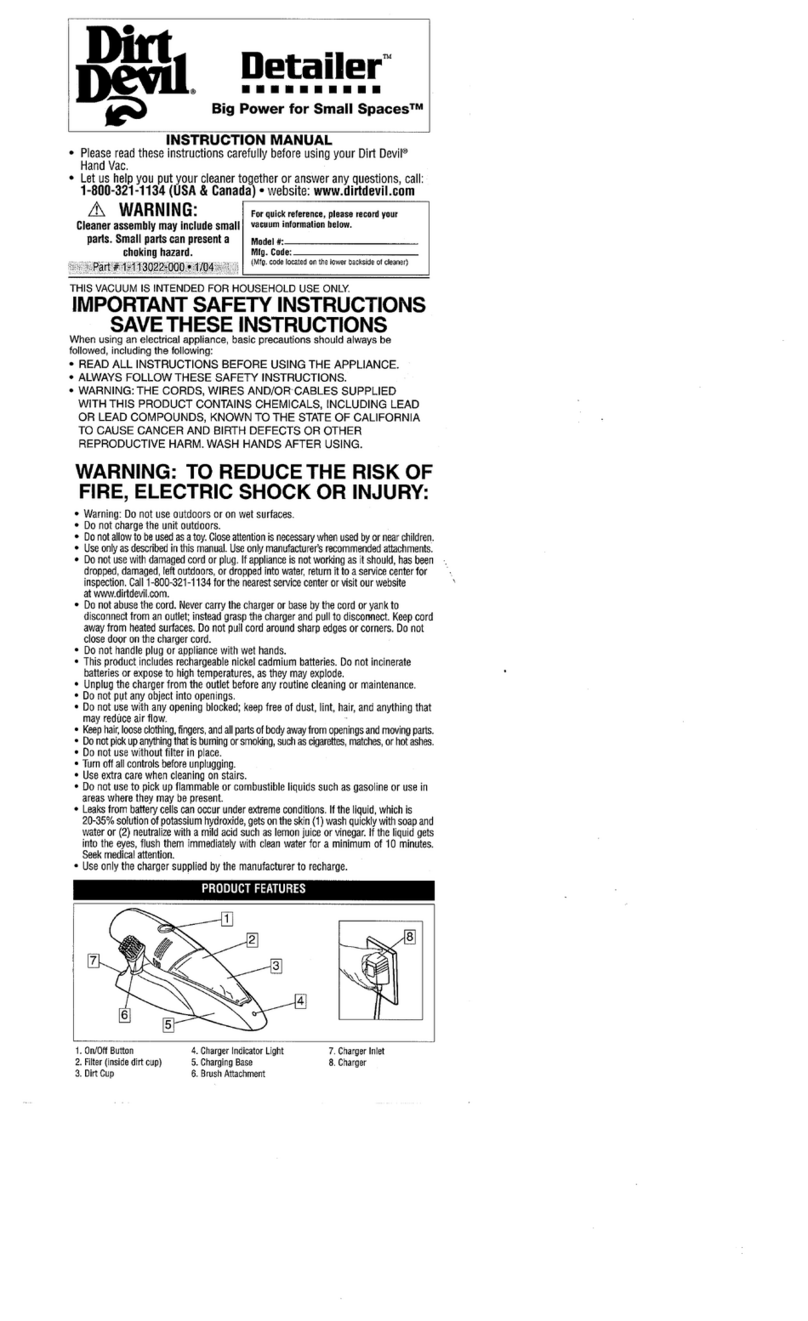 Dirt Devil M0100 Bedienungsanleitung