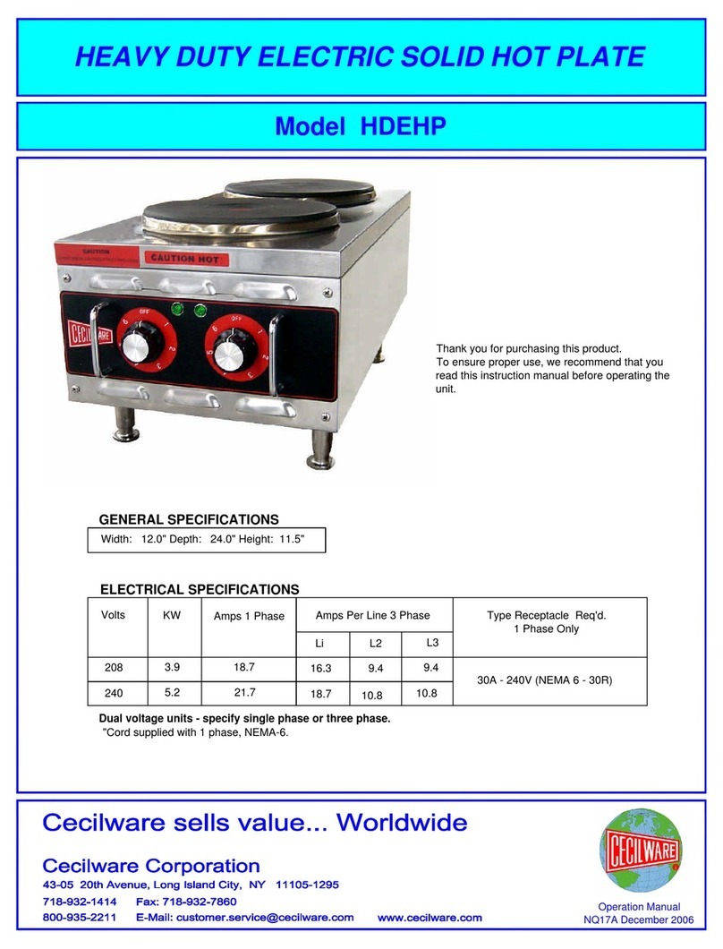 Cecilware HDEHP Bedienungsanleitung
