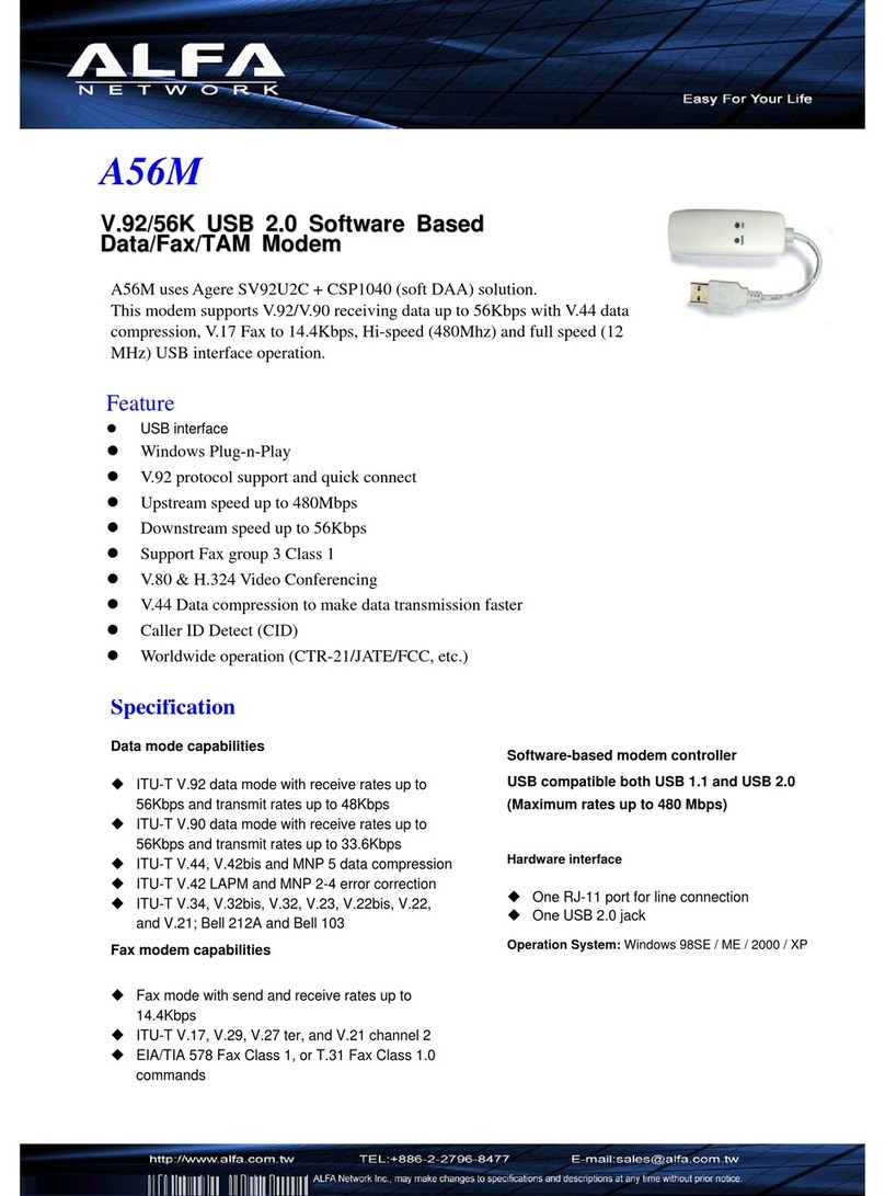 Alfa Network A56M Bedienungsanleitung