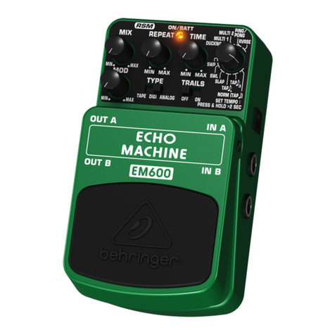 Behringer ECHO MACHINE EM600 Bedienungsanleitung