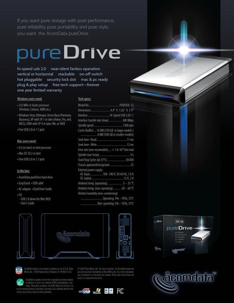 Acomdata PDHD1000USE-72 Bedienungsanleitung