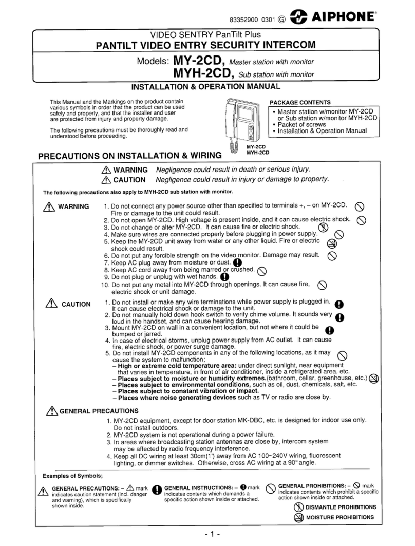 Aiphone MY-2CD Bedienungsanleitung
