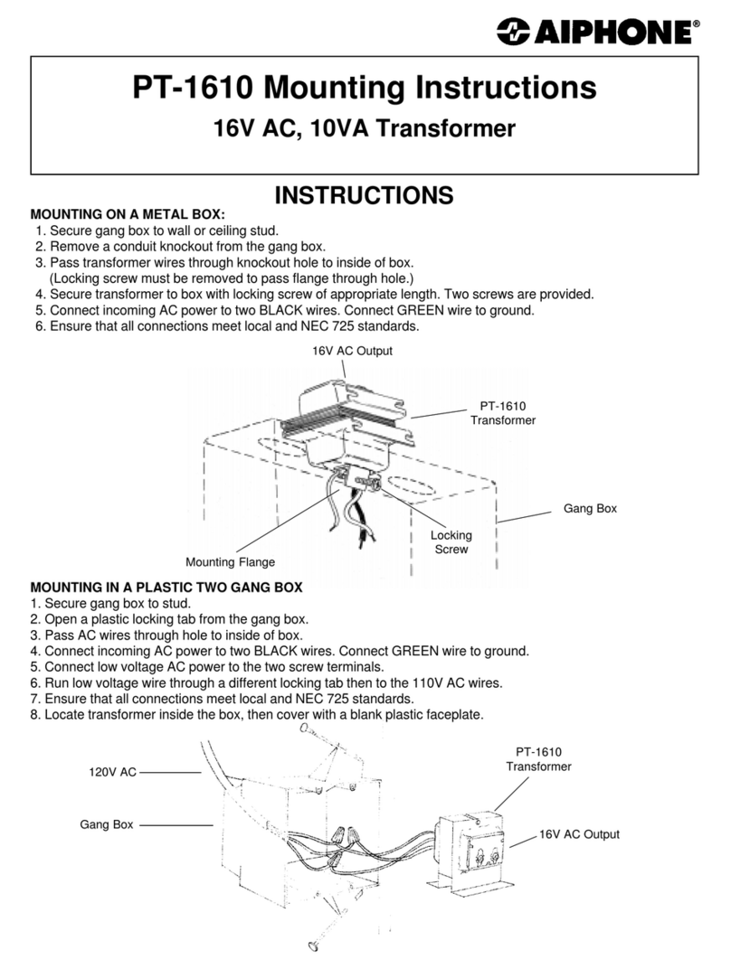 Aiphone PT-1610 Bedienungsanleitung