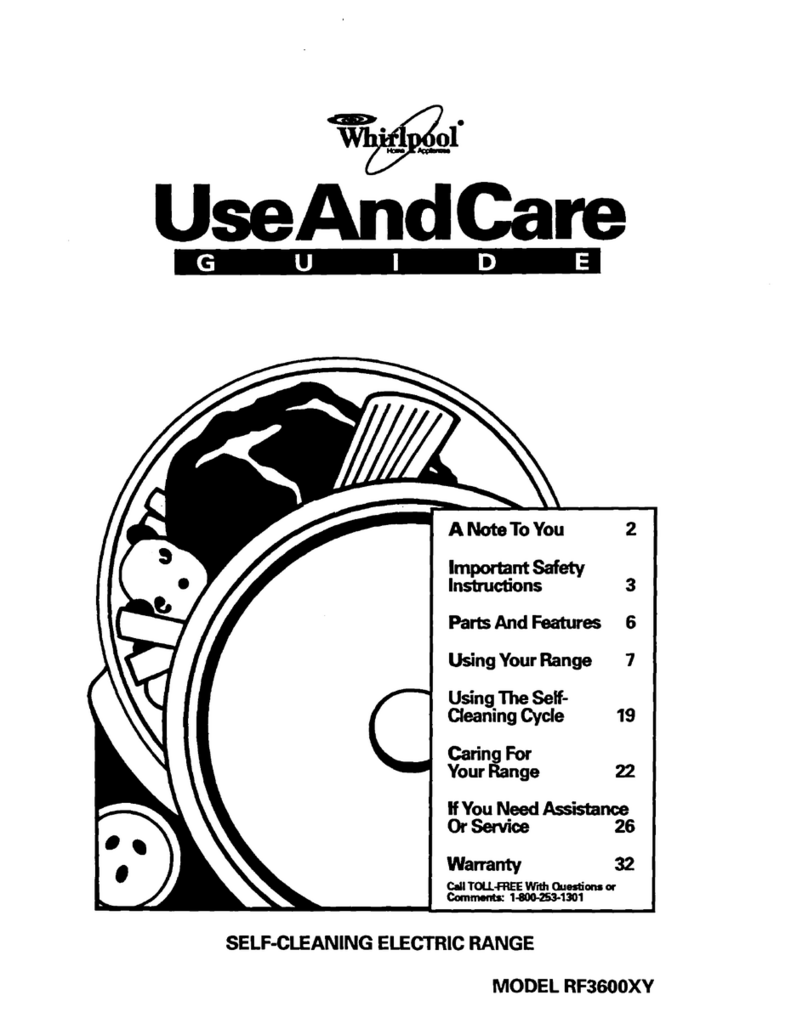 Whirlpool RF36OOXY Bedienungsanleitung