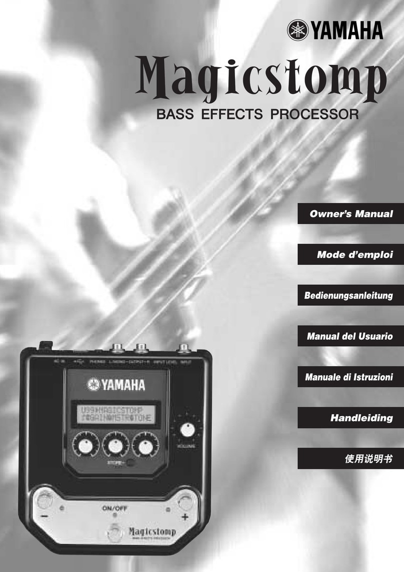 Yamaha Magicstomp Effects Bedienungsanleitung Yamaha Magicstomp Effects Bedienungsanleitung