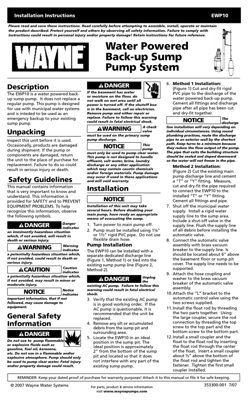 Wayne EWP10 Bedienungsanleitung