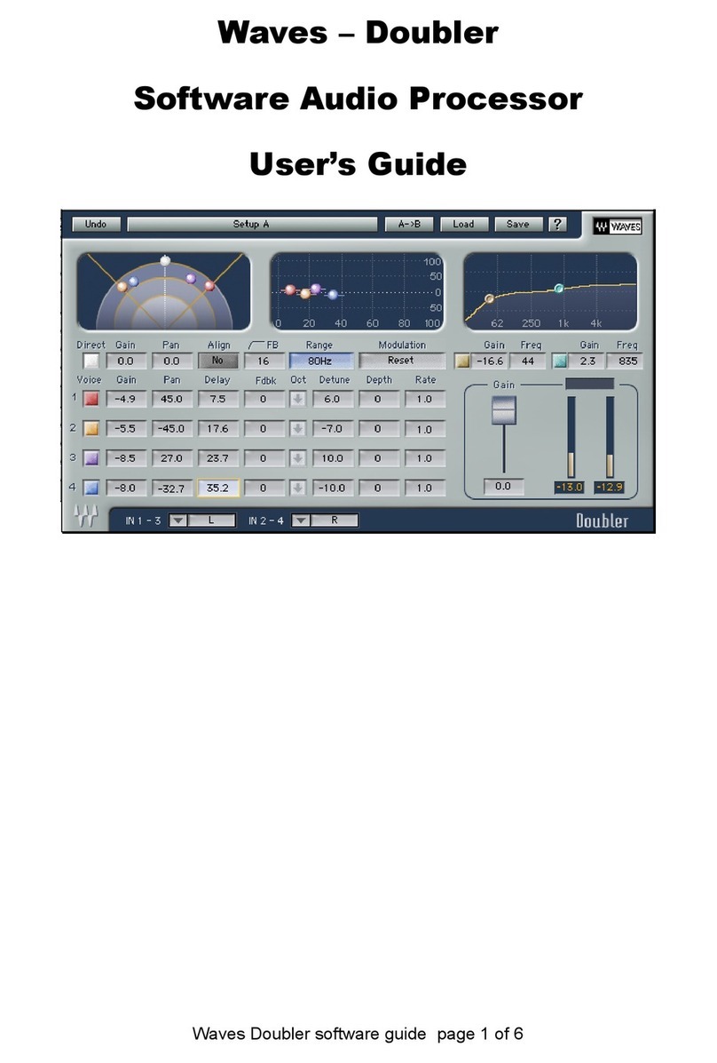 Waves Digital Audio Effects Processor Doubler Bedienungsanleitung