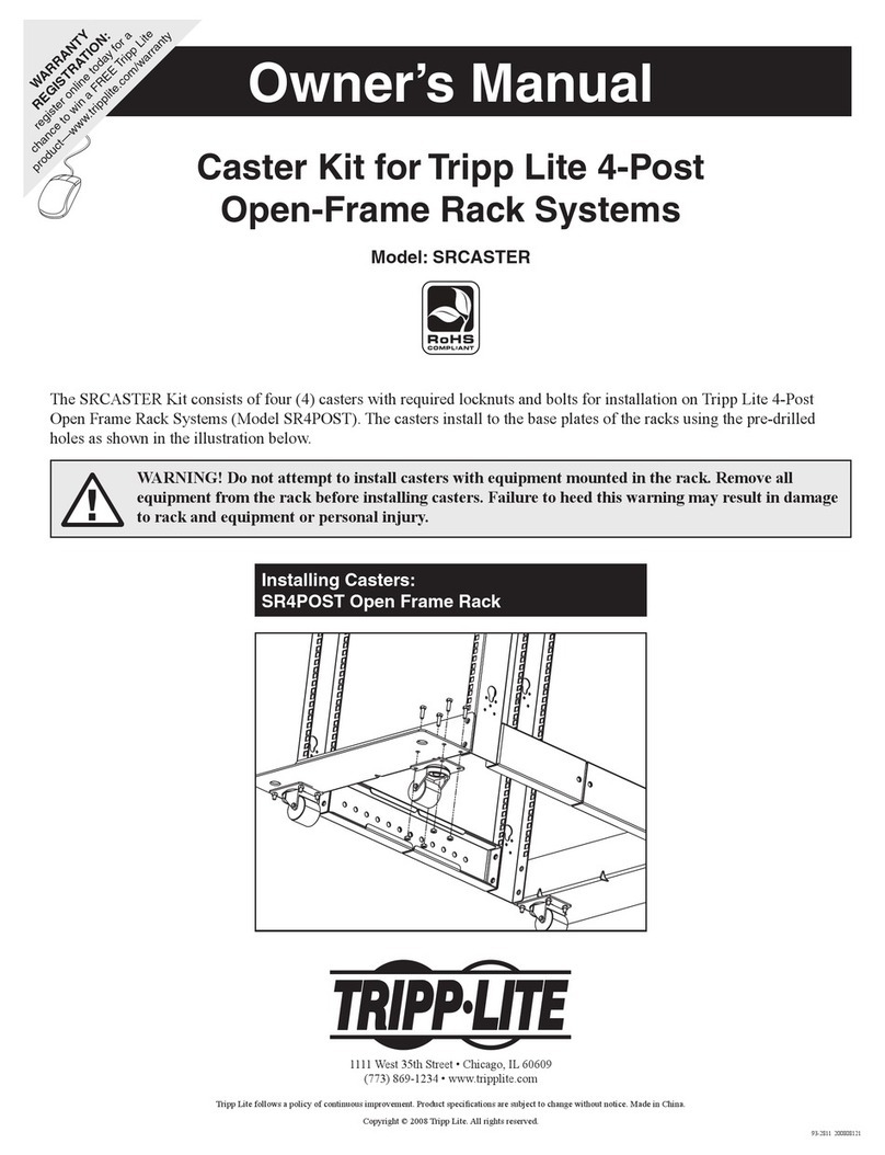 Tripp Lite Open Frame Rack Caster Kit SRCASTER Bedienungsanleitung