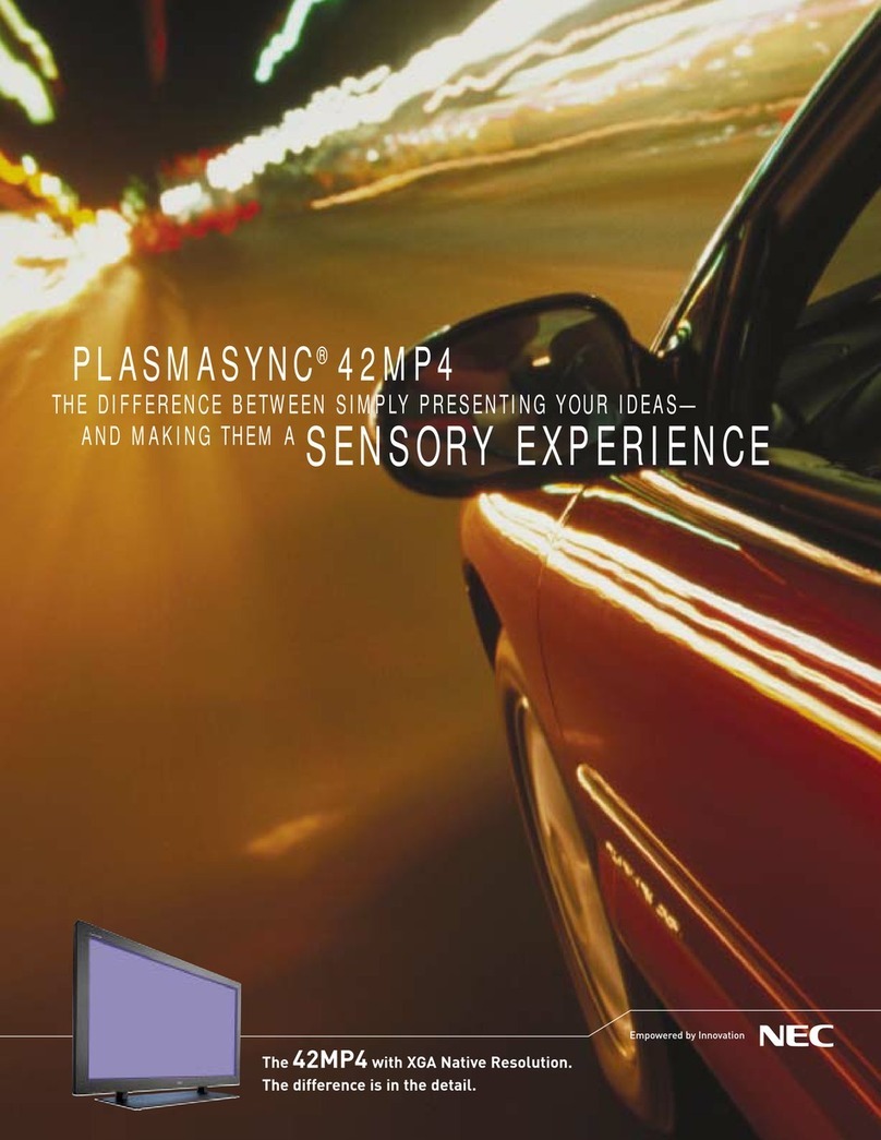 NEC PlasmaSync 42MP4 Bedienungsanleitung
