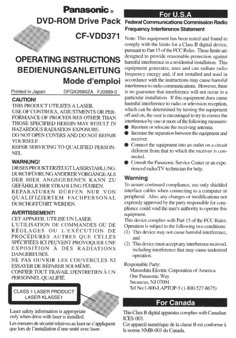 Panasonic CF-VDD371M Bedienungsanleitung