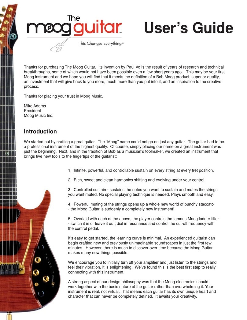 Moog Guitar Bedienungsanleitung