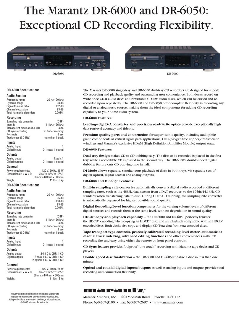 Marantz DR6000 Bedienungsanleitung