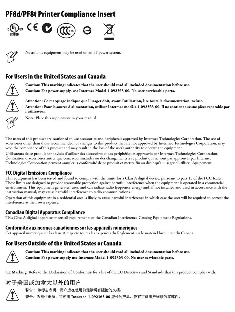 Intermec EasyCoder PF8 Bedienungsanleitung