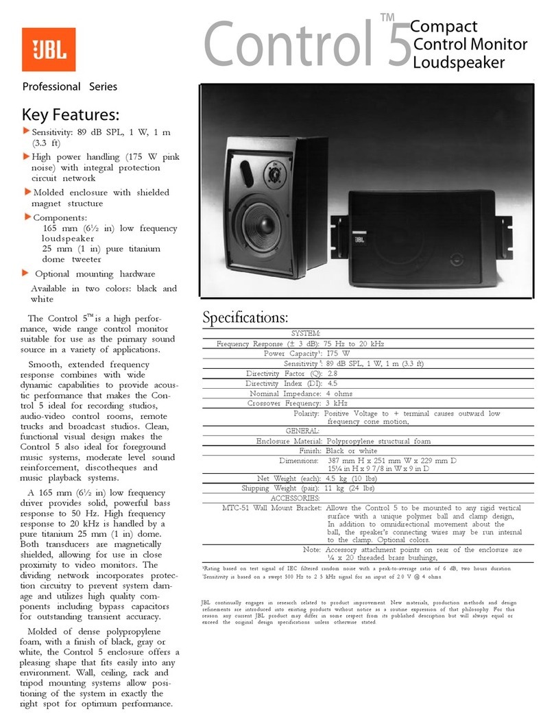 JBL Control Control 5 Bedienungsanleitung