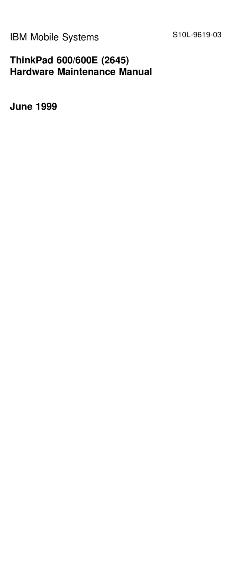 IBM ThinkPad 600 Betriebsanleitung IBM ThinkPad 600 Betriebsanleitung
