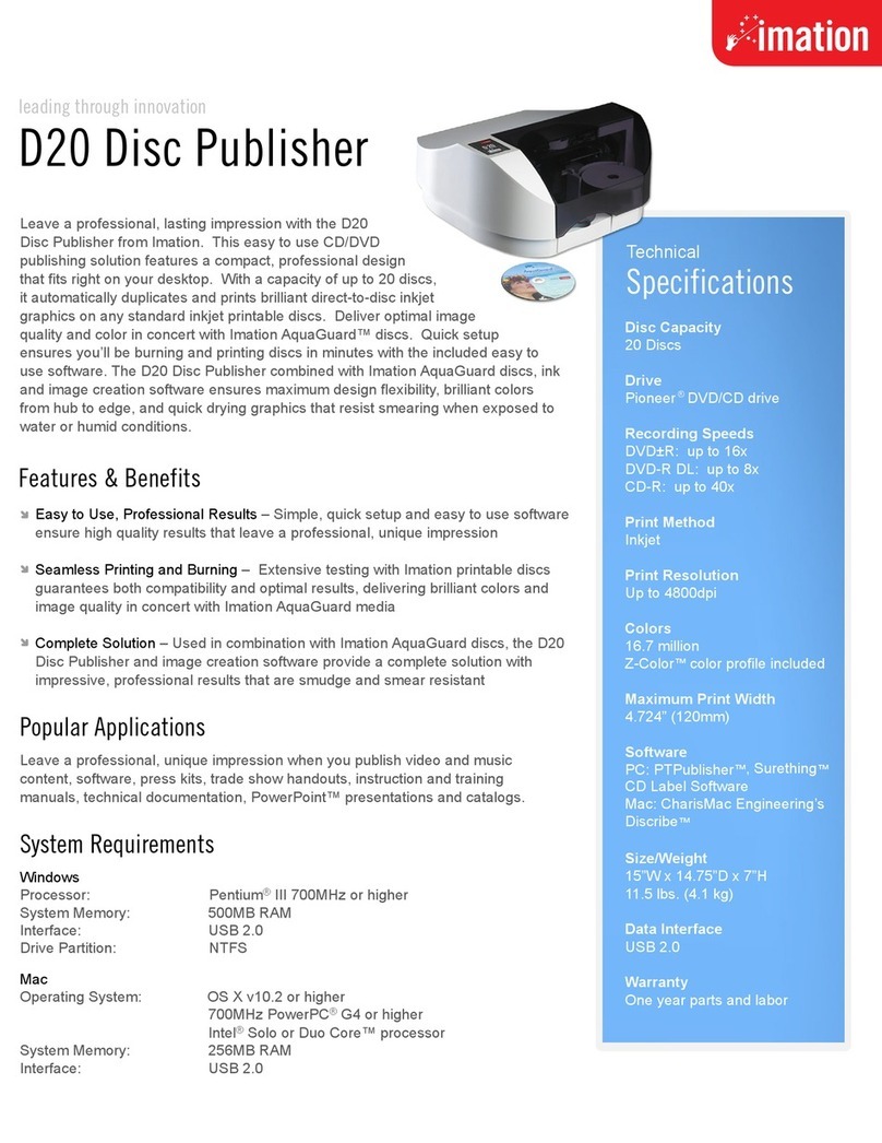 Imation D20 Bedienungsanleitung Imation D20 Bedienungsanleitung