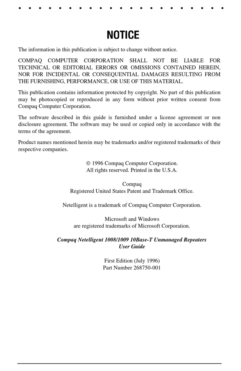 Compaq Netelligent 1009 Bedienungsanleitung