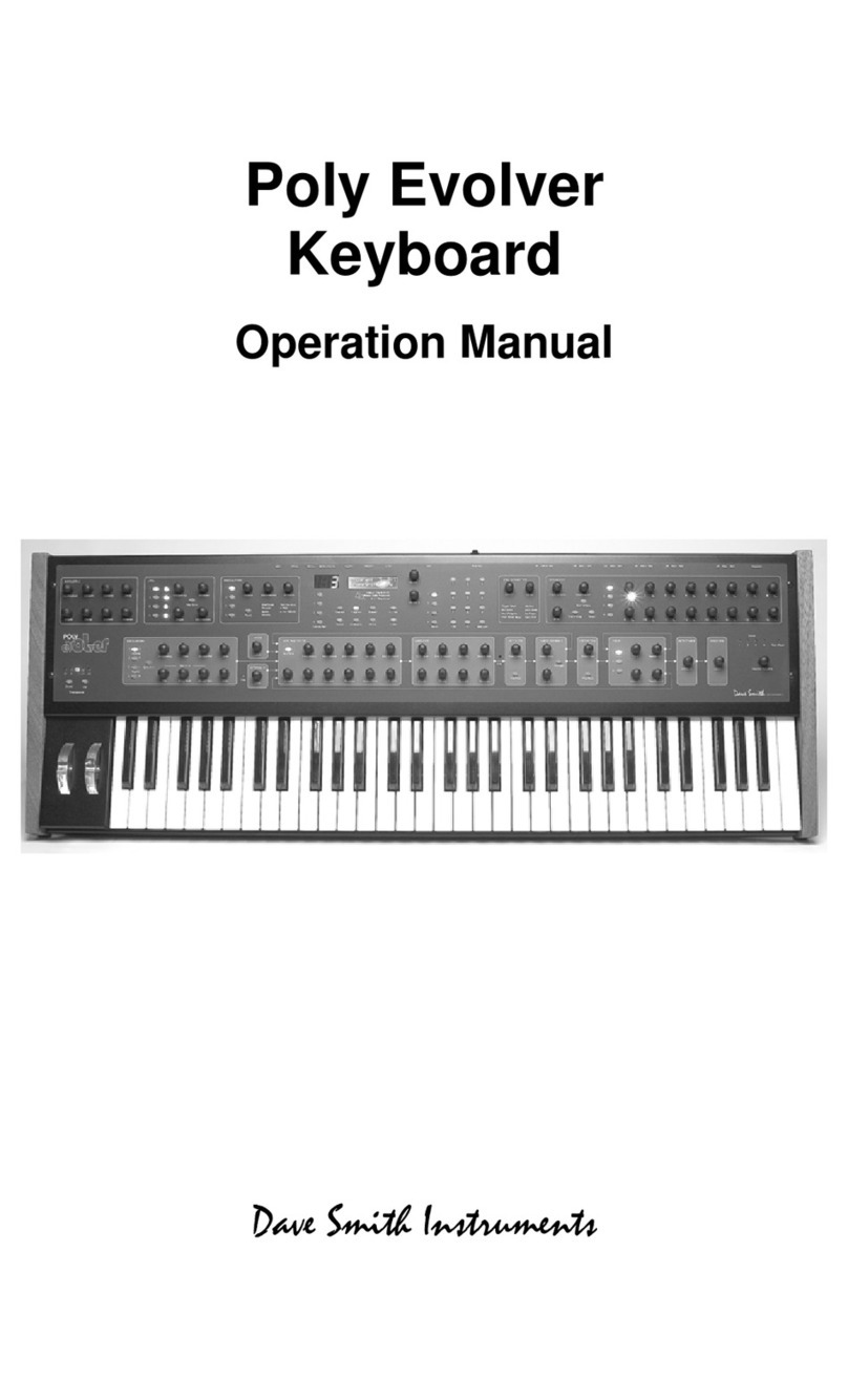 Dave Smith Instruments Poly Evolver Bedienungsanleitung Dave Smith Instruments Poly Evolver Bedienungsanleitung