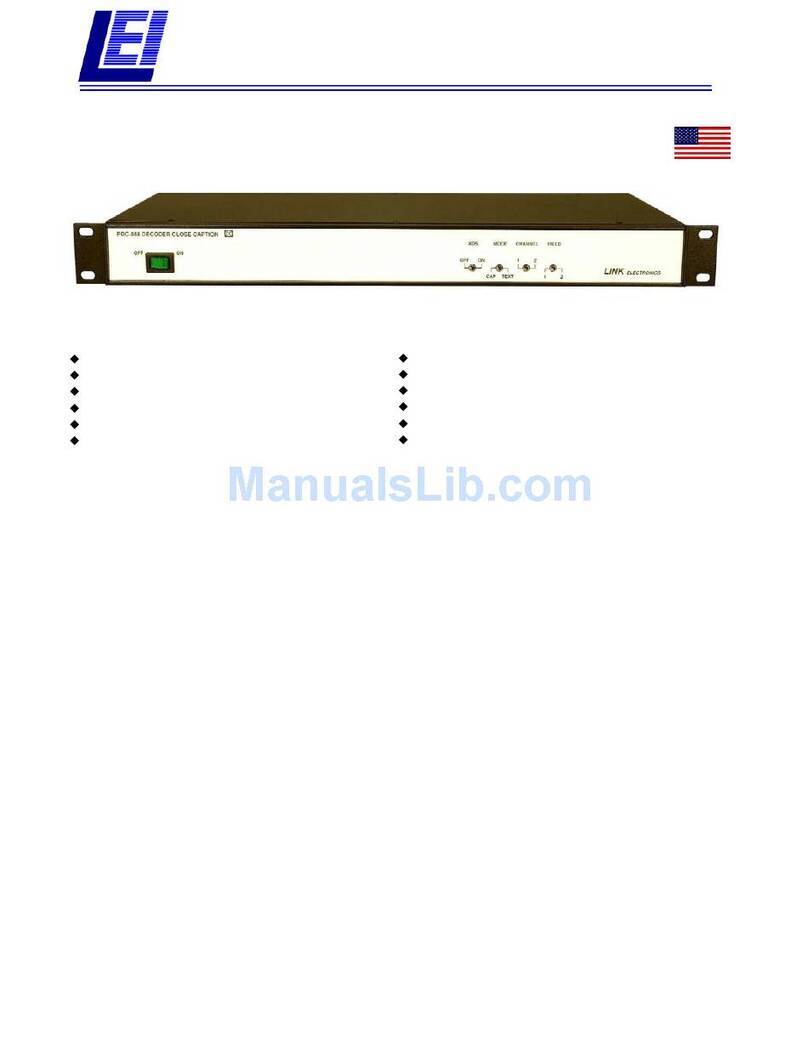 Link Closed Caption Decoder PDC-888 Bedienungsanleitung