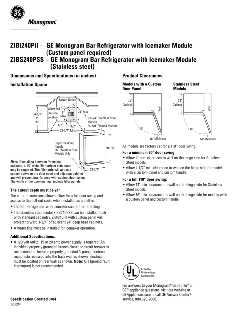Monogram Monogram ZIBI240PII Benutzerhandbuch