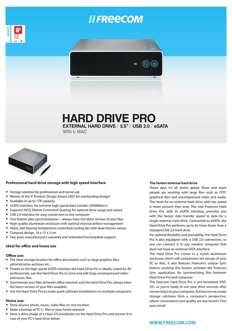 Freecom NETWORK HARD DRIVE PRO Bedienungsanleitung Freecom NETWORK HARD DRIVE PRO Bedienungsanleitung