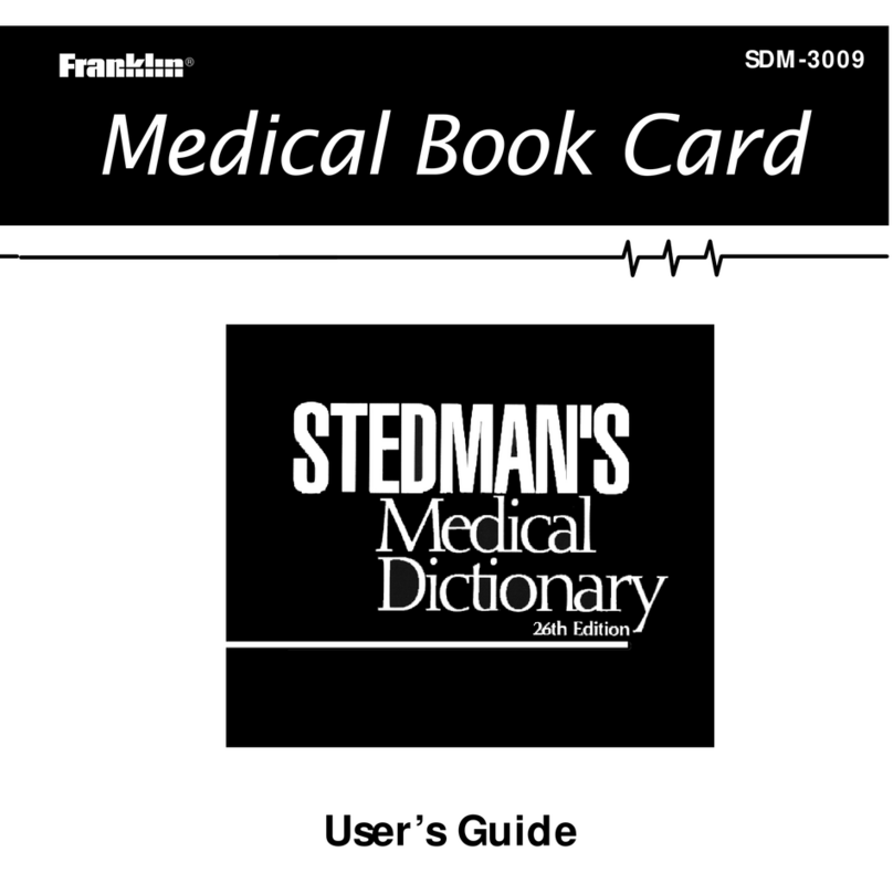 Franklin SDM-3009 Bedienungsanleitung Franklin SDM-3009 Bedienungsanleitung