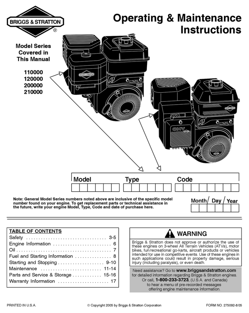 Briggs & Stratton PROFESSIONAL SERIES 110000 Handbuch Briggs & Stratton PROFESSIONAL SERIES 110000 Handbuch