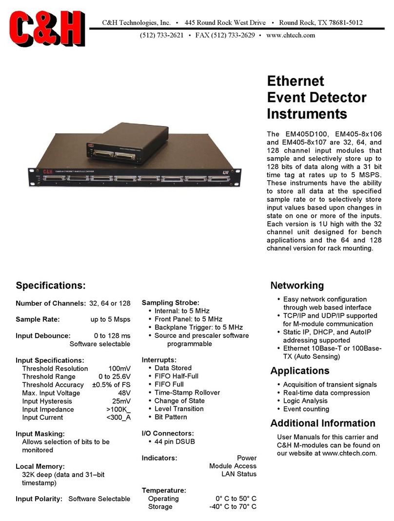 C&H Technologies EM405D100 Bedienungsanleitung C&H Technologies EM405D100 Bedienungsanleitung