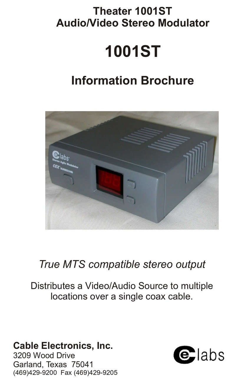 Cable Electronics CE Labs 1001ST Bedienungsanleitung