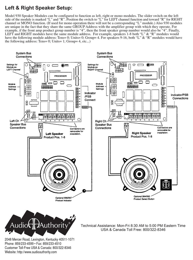 Audio Authority 930 Handbuch