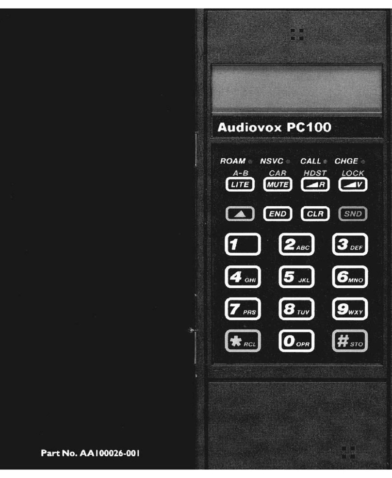 Audiovox Technophone PC100 Bedienungsanleitung